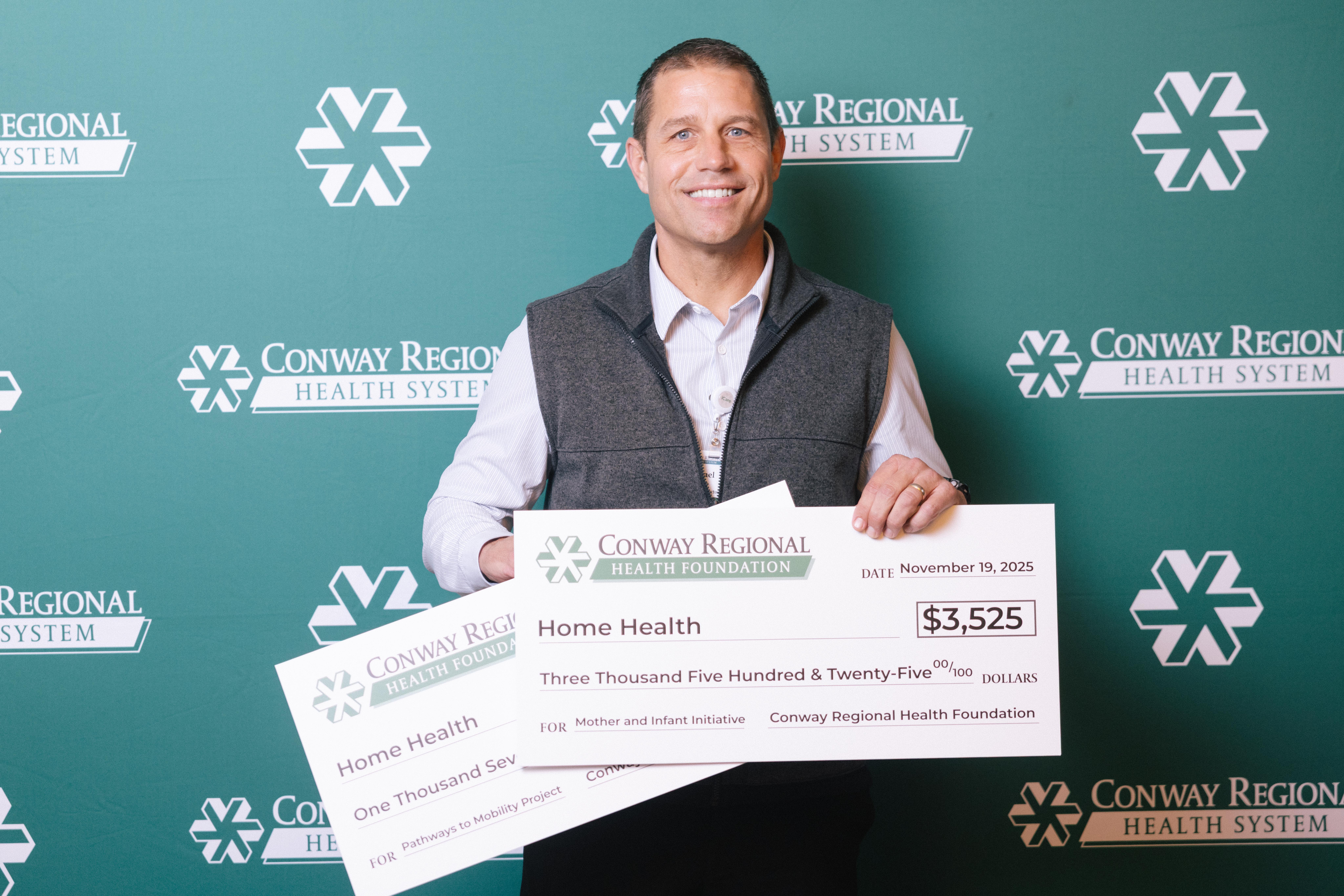 The Conway Regional Home Health department received two grants totaling more than $5,200 for patient programs..