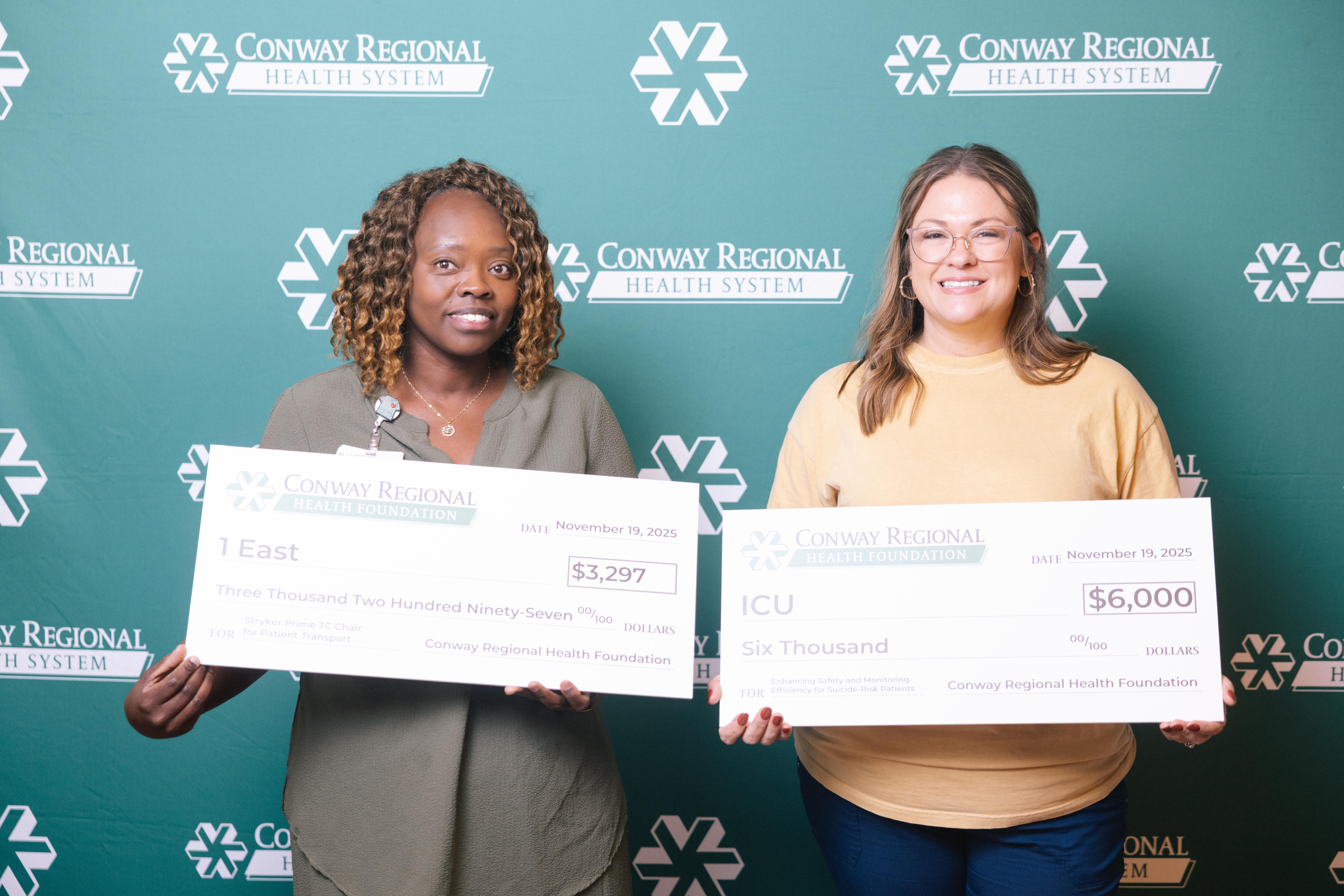 More than $9,000 in grants were awarded for purchase of equipment in ICU and the ICU Step Down Unit.